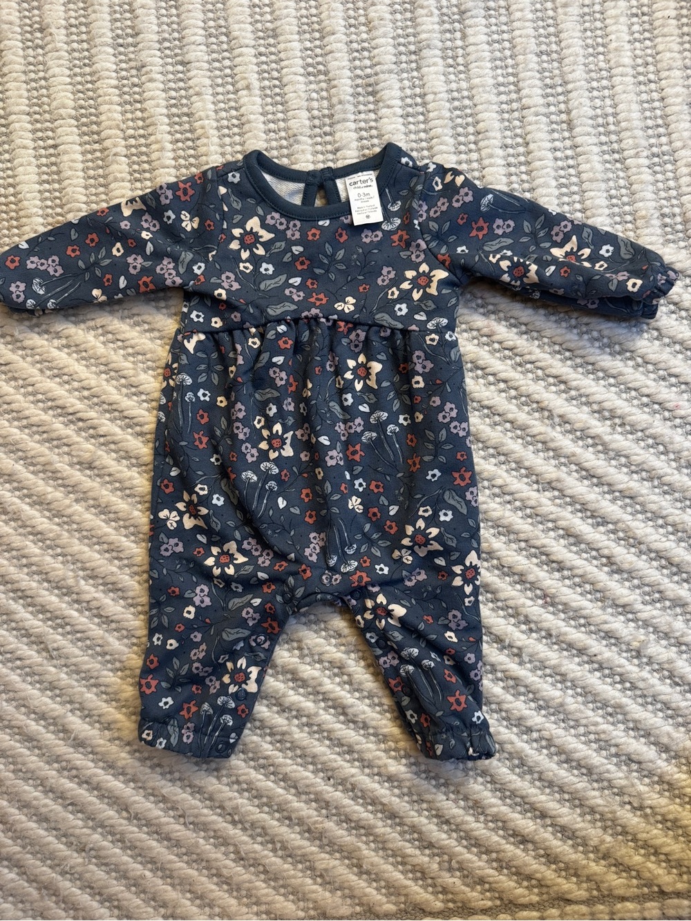 Carter's Navy Floral Baby One-Piece